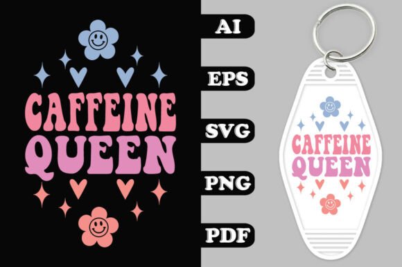 Caffeine Queen Groovy Key Chain SVG Review