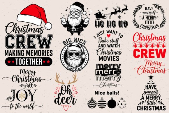 Christmas SVG, Christmas Quotes Bundle Review