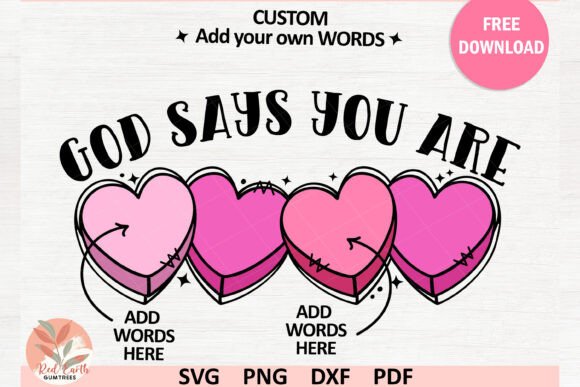 Custom God Says You Are Svg, Valentines Review