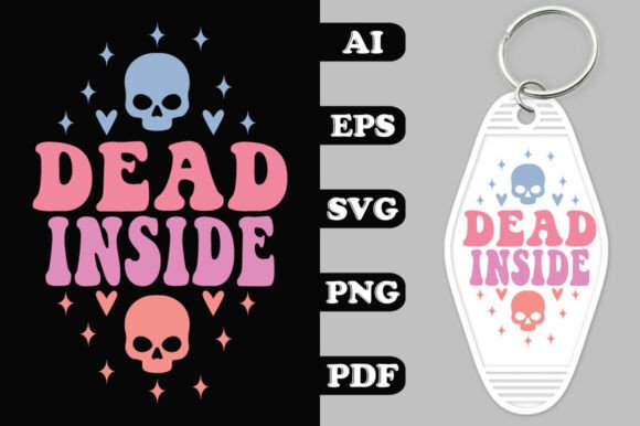 Dead Inside Groovy Key Chain Embroidery Review