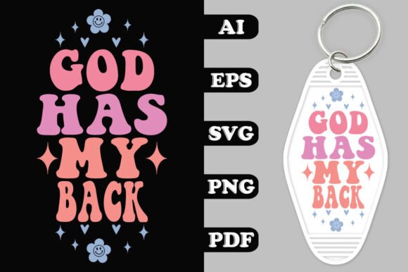 God Has My Back Groovy Key Chain SVG Review