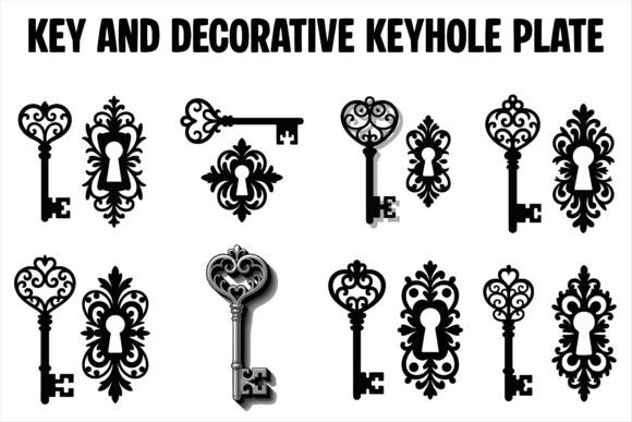 Key Ornate Keyhole Design Bundle
