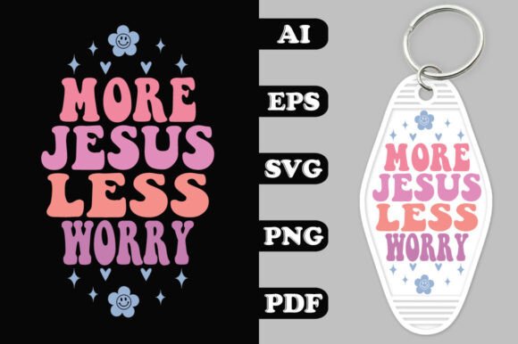 More Jesus Less Worry Groovy Key Chain S Review
