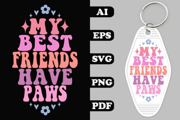 Reviewing My Best Friends Have Paws Key Chain SVG