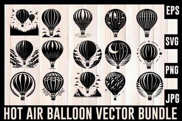 Vintage Hot Air Balloon Vector Bundle Review