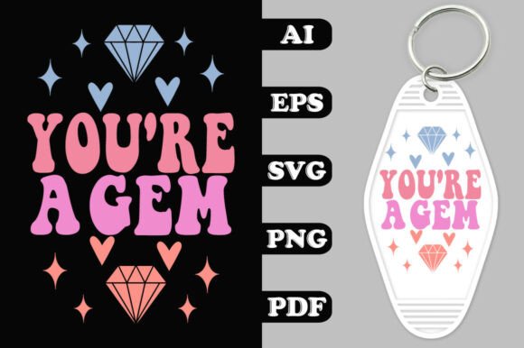 You Re A Gem Key Chain SV Embroidery Review